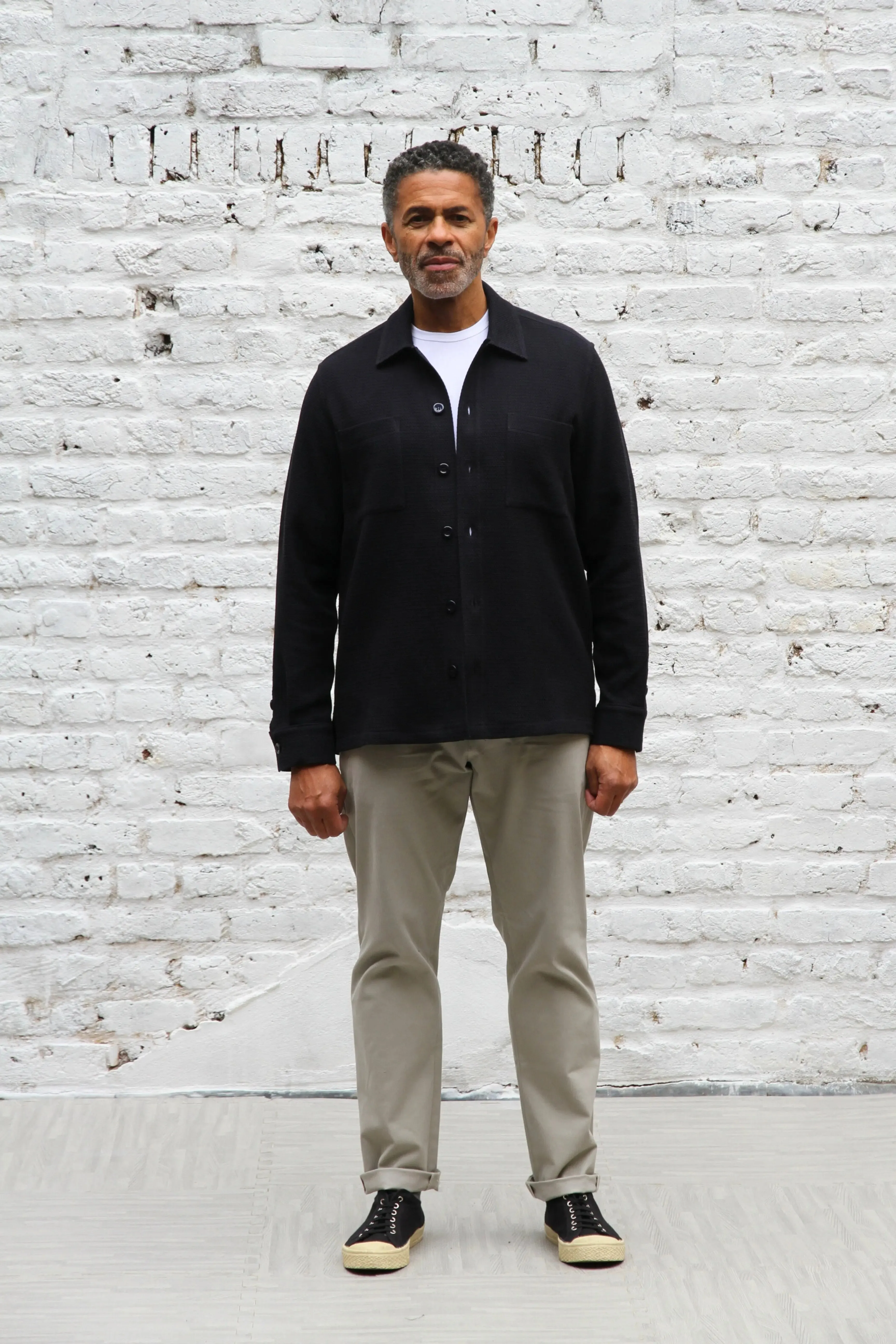 Gravel Long Sleeve Shirt - Navy Malta