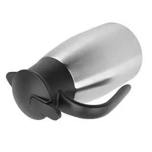 Stainless Steel Thermal Carafe, Press Type Long Lasting Insulation Non Slip Leakage Proof Sealing Thermal Pot for Home (Stainless Steel Color 2L)